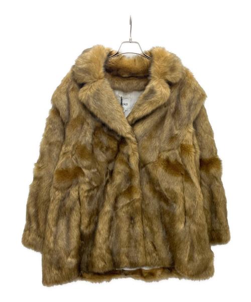 Jakke（ジャッキー）Jakke (ジャッキー) エコファーコート ブラウン サイズ:SIZE　M 未使用品の古着・服飾アイテム