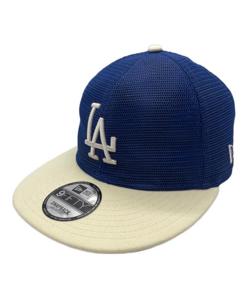 New Era（ニューエラ）New Era (ニューエラ) メッシュキャップ ブルー×アイボリーの古着・服飾アイテム