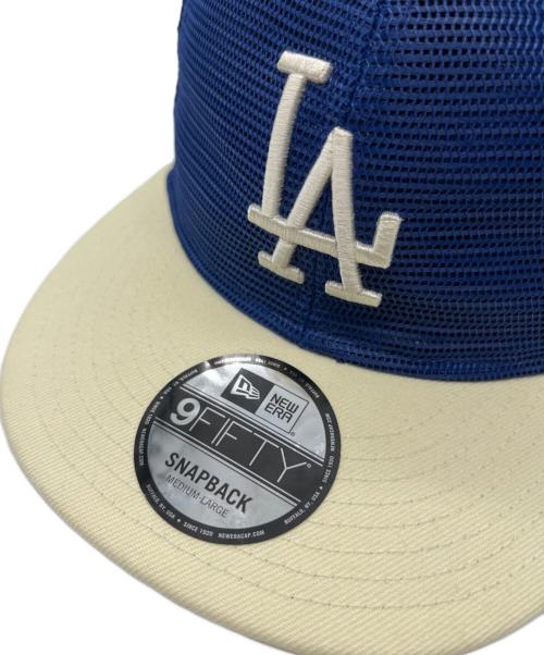 New Era（ニューエラ）New Era (ニューエラ) メッシュキャップ ブルー×アイボリーの古着・服飾アイテム