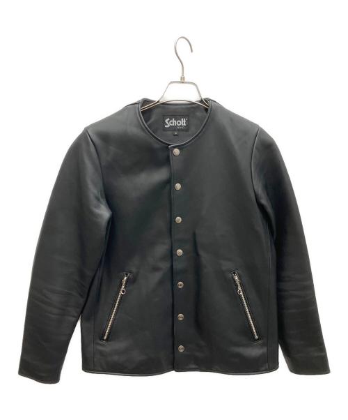 Schott（ショット）Schott (ショット) ノーカラーレザージャケット ブラック サイズ:SIZE Sの古着・服飾アイテム