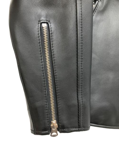 Schott（ショット）Schott (ショット) ノーカラーレザージャケット ブラック サイズ:SIZE Sの古着・服飾アイテム