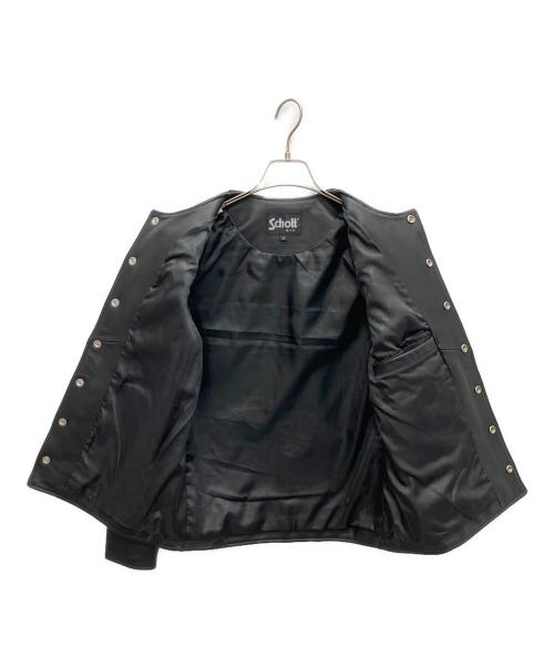 Schott（ショット）Schott (ショット) ノーカラーレザージャケット ブラック サイズ:SIZE Sの古着・服飾アイテム