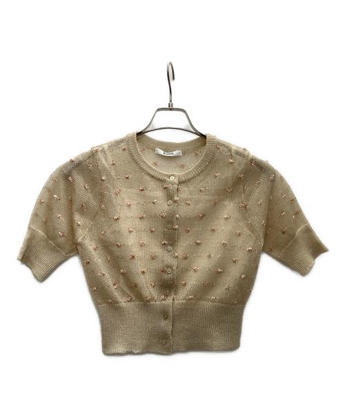 Snidel（スナイデル）Snidel (スナイデル) 薄手カーディガン ベージュ サイズ:FREEの古着・服飾アイテム