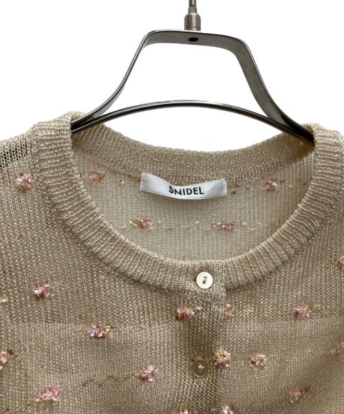 Snidel（スナイデル）Snidel (スナイデル) 薄手カーディガン ベージュ サイズ:FREEの古着・服飾アイテム