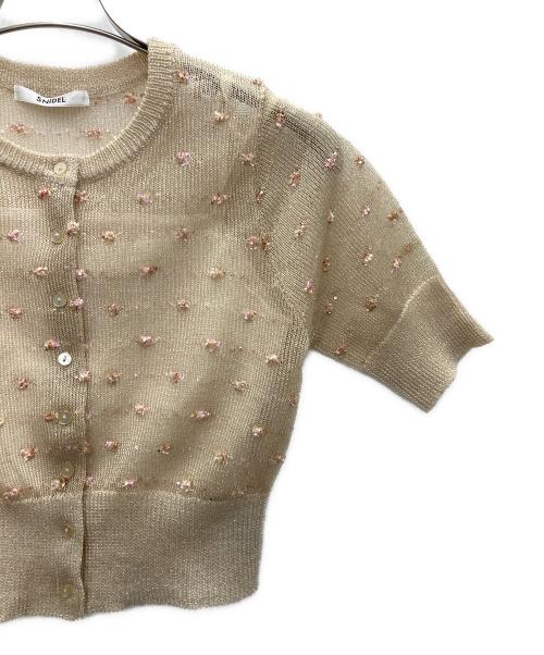 Snidel（スナイデル）Snidel (スナイデル) 薄手カーディガン ベージュ サイズ:FREEの古着・服飾アイテム
