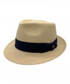 BUNJIROWブンジロウ）の古着「パナマハット」｜アイボリー×ネイビー