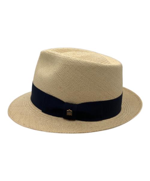 BUNJIROW（ブンジロウ）BUNJIROW (ブンジロウ) パナマハット アイボリー×ネイビー サイズ:S 55cmの古着・服飾アイテム