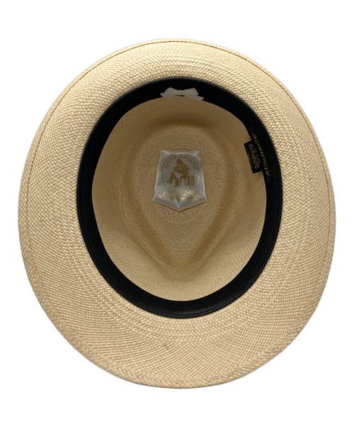 BUNJIROW（ブンジロウ）BUNJIROW (ブンジロウ) パナマハット アイボリー×ネイビー サイズ:S 55cmの古着・服飾アイテム