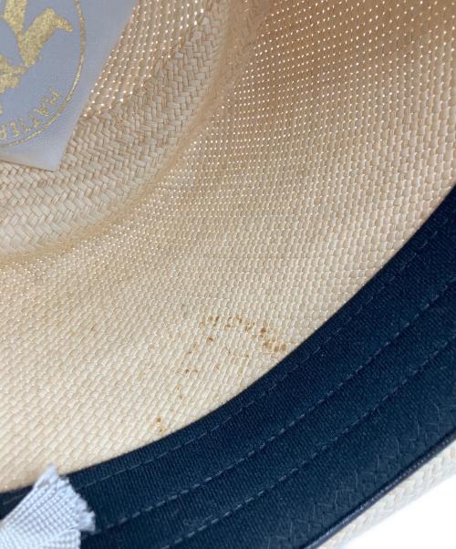 BUNJIROW（ブンジロウ）BUNJIROW (ブンジロウ) パナマハット アイボリー×ネイビー サイズ:S 55cmの古着・服飾アイテム