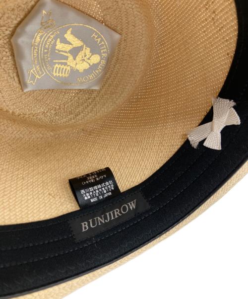 BUNJIROW（ブンジロウ）BUNJIROW (ブンジロウ) パナマハット アイボリー×ネイビー サイズ:S 55cmの古着・服飾アイテム