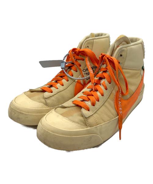 NIKE（ナイキ）NIKE (ナイキ) OFFWHITE (オフホワイト) NIKE BLAZER MID OFFWHITE ベージュ×オレンジ サイズ:27.5の古着・服飾アイテム