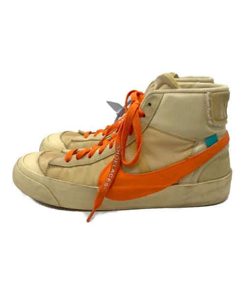 NIKE（ナイキ）NIKE (ナイキ) OFFWHITE (オフホワイト) NIKE BLAZER MID OFFWHITE ベージュ×オレンジ サイズ:27.5の古着・服飾アイテム