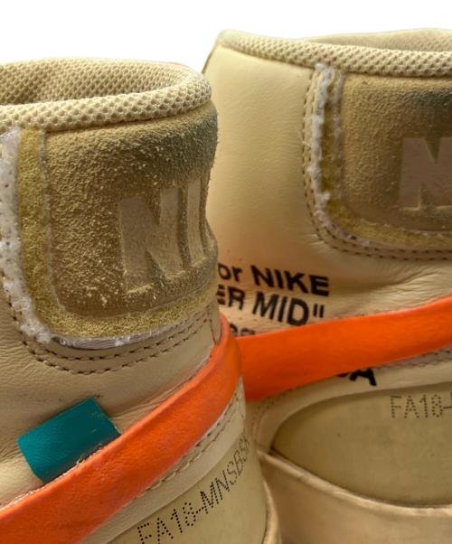 NIKE（ナイキ）NIKE (ナイキ) OFFWHITE (オフホワイト) NIKE BLAZER MID OFFWHITE ベージュ×オレンジ サイズ:27.5の古着・服飾アイテム