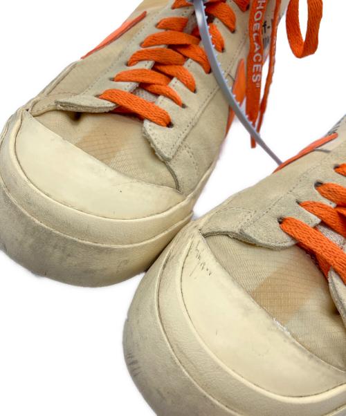 NIKE（ナイキ）NIKE (ナイキ) OFFWHITE (オフホワイト) NIKE BLAZER MID OFFWHITE ベージュ×オレンジ サイズ:27.5の古着・服飾アイテム