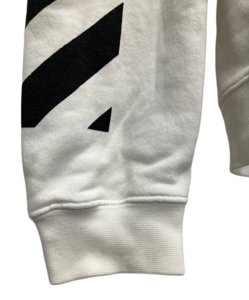 OFFWHITE（オフホワイト）OFFWHITE (オフホワイト) Blue Collar Hoodie ホワイト×ブラック サイズ:SIZE Lの古着・服飾アイテム