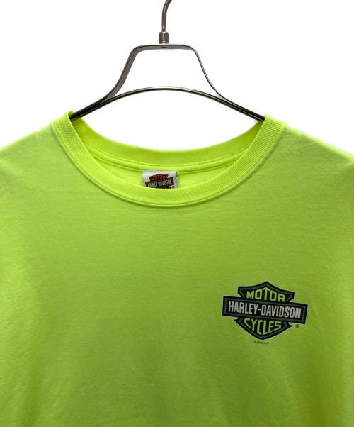 HARLEY-DAVIDSON（ハーレーダビッドソン）HARLEY-DAVIDSON (ハーレーダビッドソン) Tシャツ ライムイエロー サイズ:Lの古着・服飾アイテム