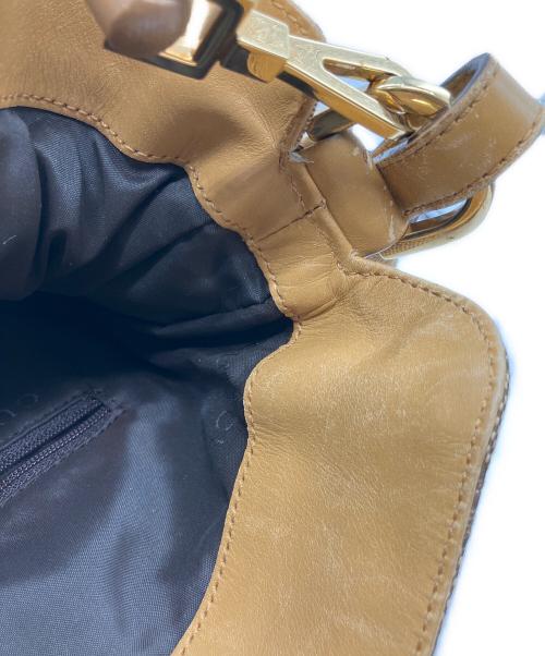 GUCCI（グッチ）GUCCI (グッチ) バンブーハンドル2WAYバッグ ブラウンの古着・服飾アイテム