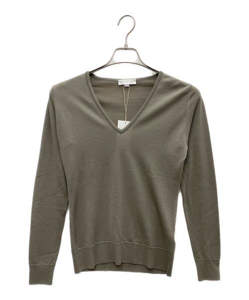 JOHN SMEDLEY（ジョンスメドレー）JOHN SMEDLEY (ジョンスメドレー) 薄手ニット ベージュ サイズ:Sの古着・服飾アイテム