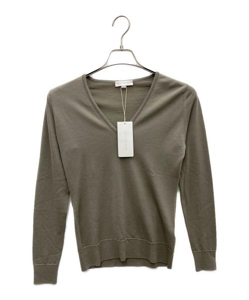 JOHN SMEDLEY（ジョンスメドレー）JOHN SMEDLEY (ジョンスメドレー) 薄手ニット ベージュ サイズ:Sの古着・服飾アイテム