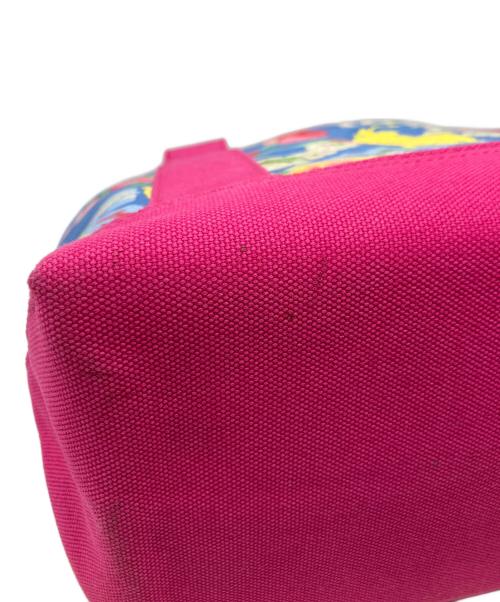 RALPH LAUREN（ラルフローレン）RALPH LAUREN (ラルフローレン) ハンドバッグ スカイブルー×ショッキングピンクの古着・服飾アイテム