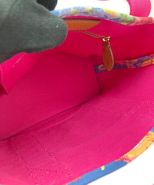 RALPH LAUREN（ラルフローレン）RALPH LAUREN (ラルフローレン) ハンドバッグ スカイブルー×ショッキングピンクの古着・服飾アイテム