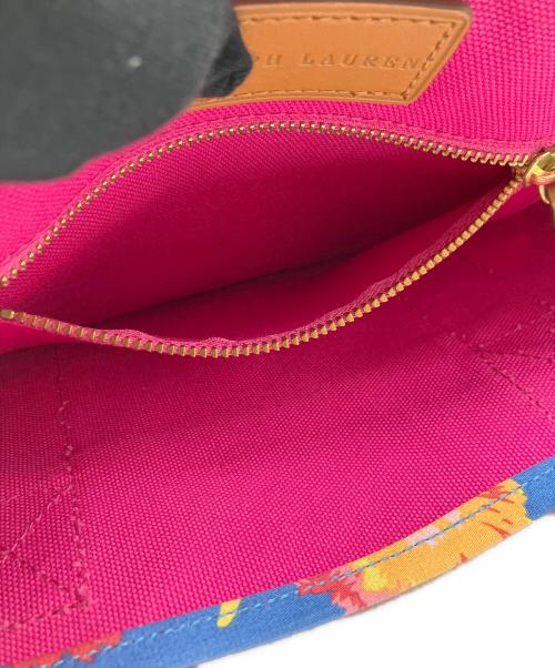RALPH LAUREN（ラルフローレン）RALPH LAUREN (ラルフローレン) ハンドバッグ スカイブルー×ショッキングピンクの古着・服飾アイテム