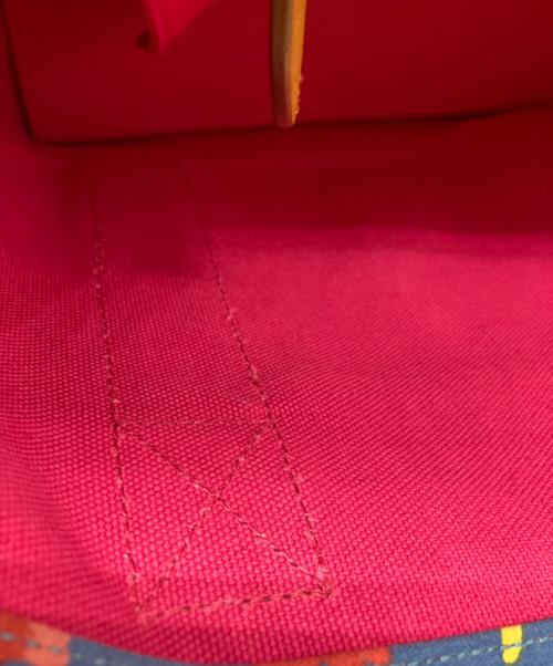 RALPH LAUREN（ラルフローレン）RALPH LAUREN (ラルフローレン) ハンドバッグ スカイブルー×ショッキングピンクの古着・服飾アイテム