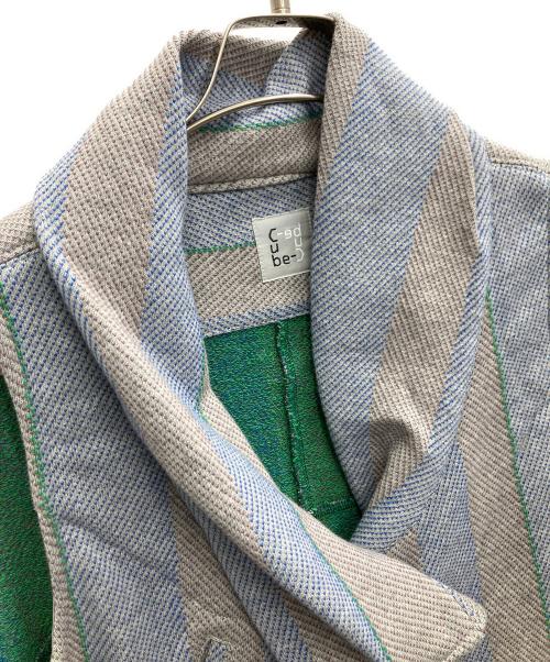 Cube-Cube（キューブ キューブ）Cube-Cube (キューブ キューブ) カリカリスーパー裏毛 ベスト ブルー×グレー サイズ:SIZE38 未使用品の古着・服飾アイテム