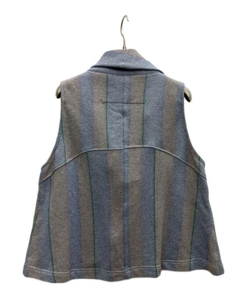 Cube-Cube（キューブ キューブ）Cube-Cube (キューブ キューブ) カリカリスーパー裏毛 ベスト ブルー×グレー サイズ:SIZE38 未使用品の古着・服飾アイテム