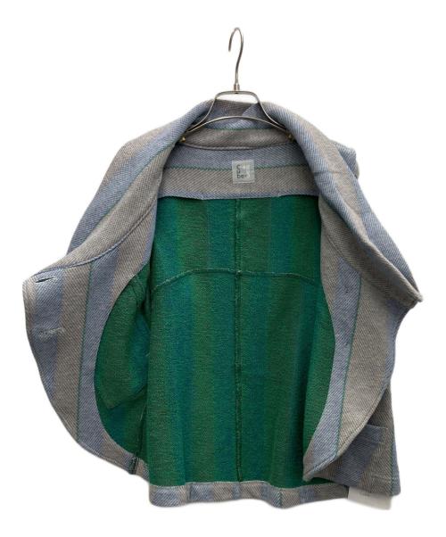 Cube-Cube（キューブ キューブ）Cube-Cube (キューブ キューブ) カリカリスーパー裏毛 ベスト ブルー×グレー サイズ:SIZE38 未使用品の古着・服飾アイテム