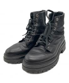 Gianvito Rossi（ジャンヴィト ロッシ）の古着「コンバットブーツ」｜ブラック