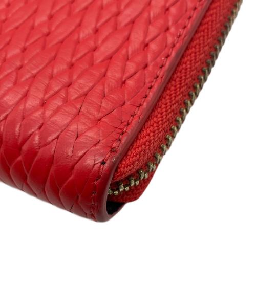 FURLA（フルラ）FURLA (フルラ) 編込み2つ折り財布 レッド サイズ:-の古着・服飾アイテム