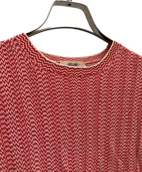 CELINE（セリーヌ）CELINE (セリーヌ) サマーニット レッド サイズ:Sの古着・服飾アイテム