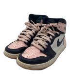 NIKEナイキ）の古着「ハイカットスニーカー」｜ネイビー×ピンク