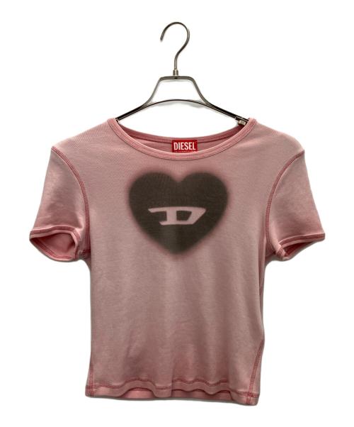 DIESEL（ディーゼル）DIESEL (ディーゼル) 半袖Tシャツ ピンク サイズ:Mの古着・服飾アイテム