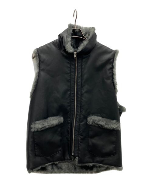 HARE（ハレ）HARE (ハレ) リバーシブルファー&レザーベスト ブラック サイズ:SIZEFREEの古着・服飾アイテム