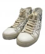 DSQUARED2ディースクエアード）の古着「サイドジップハイカットスニーカー」｜ホワイト