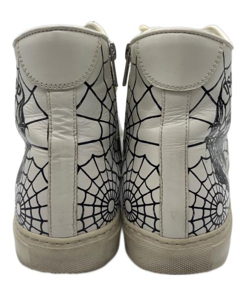 DSQUARED2（ディースクエアード）DSQUARED2 (ディースクエアード) サイドジップハイカットスニーカー ホワイト サイズ:25の古着・服飾アイテム