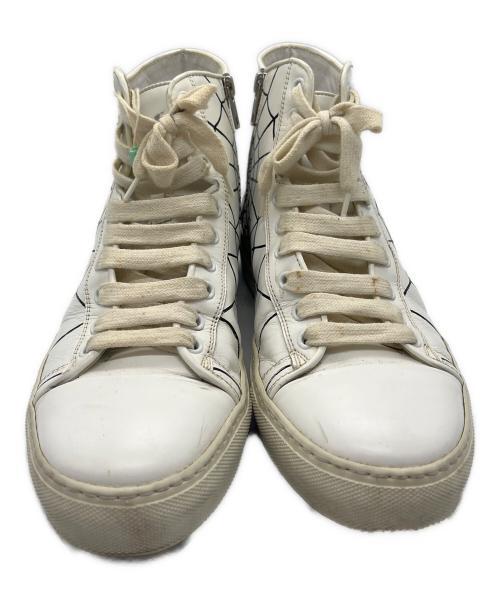 DSQUARED2（ディースクエアード）DSQUARED2 (ディースクエアード) サイドジップハイカットスニーカー ホワイト サイズ:25の古着・服飾アイテム