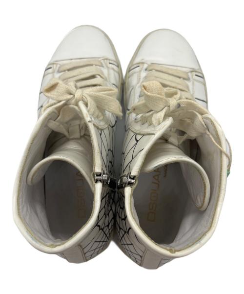 DSQUARED2（ディースクエアード）DSQUARED2 (ディースクエアード) サイドジップハイカットスニーカー ホワイト サイズ:25の古着・服飾アイテム