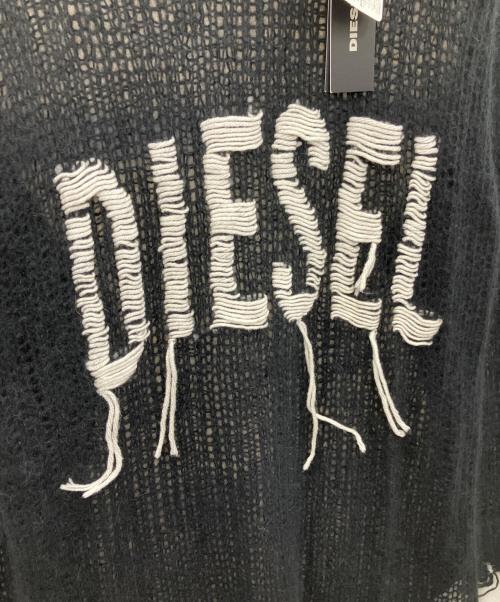 DIESEL（ディーゼル）DIESEL (ディーゼル) 薄手ニット ブラック サイズ:XS 未使用品の古着・服飾アイテム