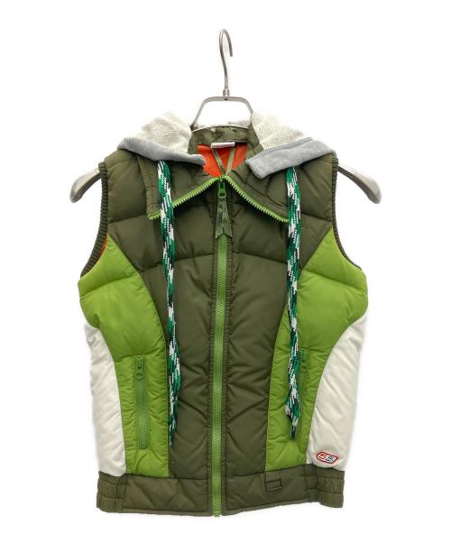 55DSL（フィフテーファイブディーエスエル）55DSL (フィフテーファイブディーエスエル) 中綿ベスト カーキ×ホワイト サイズ:Sの古着・服飾アイテム
