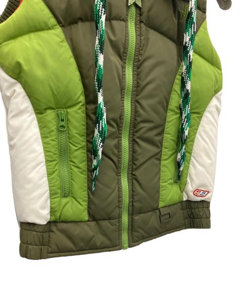 55DSL（フィフテーファイブディーエスエル）55DSL (フィフテーファイブディーエスエル) 中綿ベスト カーキ×ホワイト サイズ:Sの古着・服飾アイテム