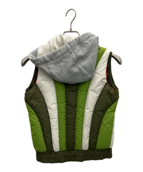 55DSL（フィフテーファイブディーエスエル）55DSL (フィフテーファイブディーエスエル) 中綿ベスト カーキ×ホワイト サイズ:Sの古着・服飾アイテム