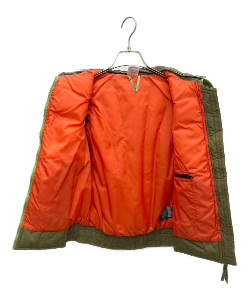 55DSL（フィフテーファイブディーエスエル）55DSL (フィフテーファイブディーエスエル) 中綿ベスト カーキ×ホワイト サイズ:Sの古着・服飾アイテム