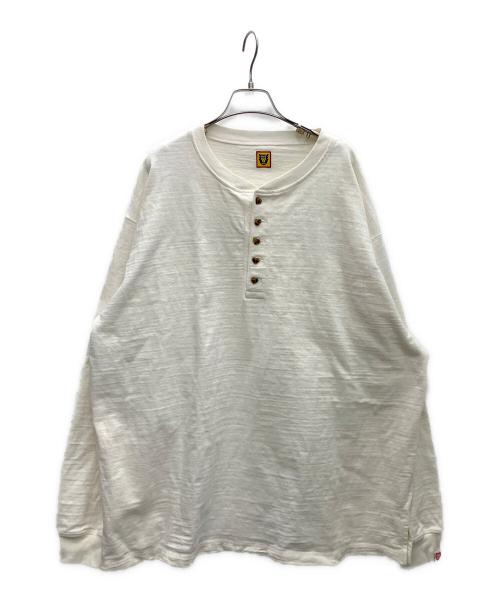 HUMAN MADE（ヒューマンメイド）HUMAN MADE (ヒューマンメイド) ヘンリーネックカットソー ホワイト サイズ:XXLの古着・服飾アイテム
