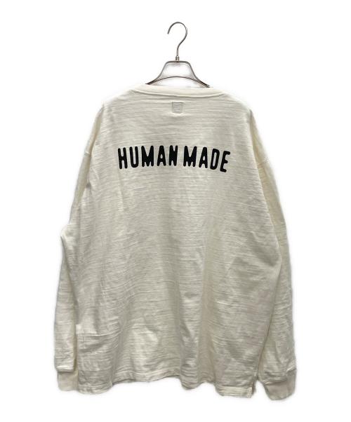 HUMAN MADE（ヒューマンメイド）HUMAN MADE (ヒューマンメイド) ヘンリーネックカットソー ホワイト サイズ:XXLの古着・服飾アイテム