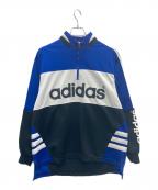 adidasアディダス）の古着「ハーフジップジャージ」｜ブルー×ブラック