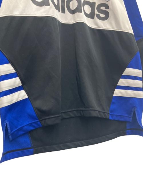 adidas（アディダス）adidas (アディダス) ハーフジップジャージ ブルー×ブラック サイズ:XOの古着・服飾アイテム