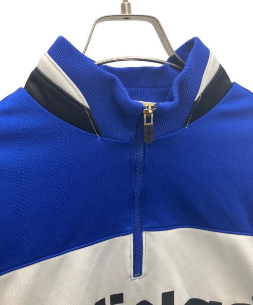 adidas（アディダス）adidas (アディダス) ハーフジップジャージ ブルー×ブラック サイズ:XOの古着・服飾アイテム